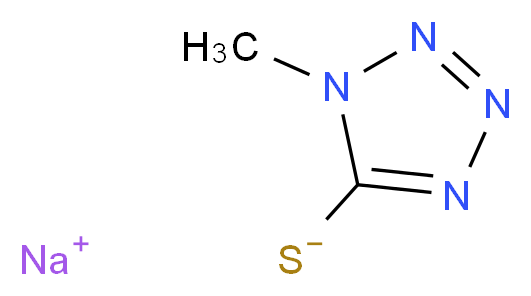 1-METHYL-5-MERCAPTOTETRAZOLE SODIUM SALT_分子结构_CAS_51138-06-8)