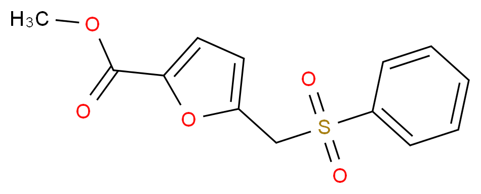 methyl 5-[(phenylsulfonyl)methyl]-2-furoate_分子结构_CAS_91903-72-9)