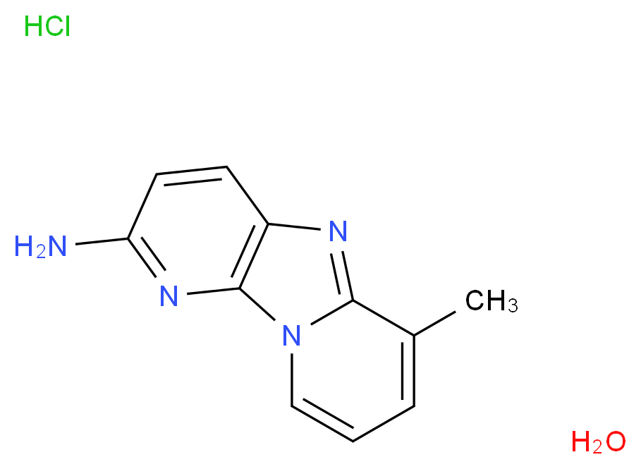 2-Amino-6-methyldipyrido[1,2-a:3',2'-d]imidazole hydrochloride monohydrate_分子结构_CAS_67730-11-4)