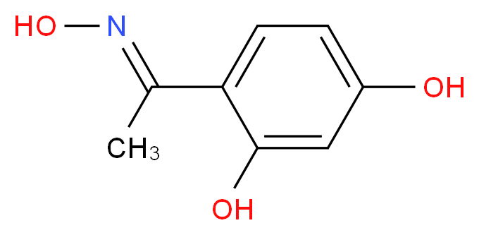 4-[(1E)-1-(hydroxyimino)ethyl]benzene-1,3-diol_分子结构_CAS_6134-79-8