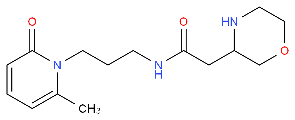 N-[3-(6-methyl-2-oxo-1(2H)-pyridinyl)propyl]-2-(3-morpholinyl)acetamide_分子结构_CAS_)