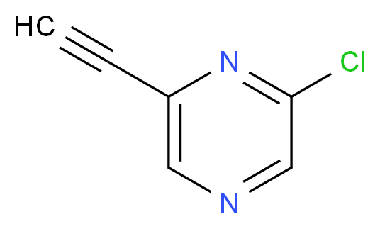 2-Chloro-6-ethynylpyrazine_分子结构_CAS_1196157-03-5)