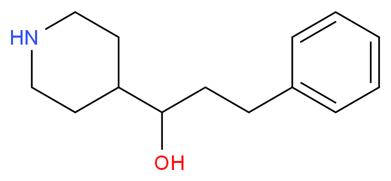 3-phenyl-1-piperidin-4-ylpropan-1-ol_分子结构_CAS_24152-52-1)