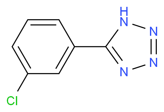 5-(3-chlorophenyl)-1H-1,2,3,4-tetrazole_分子结构_CAS_41421-28-7