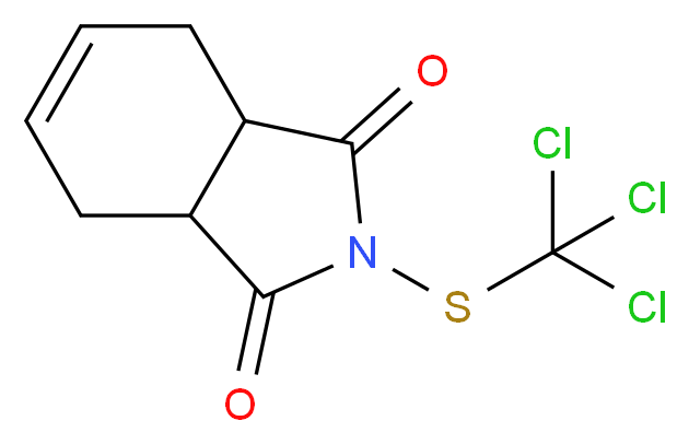 2-[(trichloromethyl)sulfanyl]-2,3,3a,4,7,7a-hexahydro-1H-isoindole-1,3-dione_分子结构_CAS_133-06-2