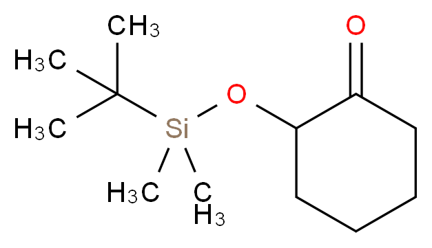 2-[(tert-butyldimethylsilyl)oxy]cyclohexan-1-one_分子结构_CAS_74173-08-3
