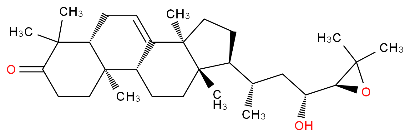 (1R,2R,7R,11S,14S,15S)-14-[(2S,4R)-4-[(2S)-3,3-dimethyloxiran-2-yl]-4-hydroxybutan-2-yl]-2,6,6,11,15-pentamethyltetracyclo[8.7.0.0<sup>2</sup>,<sup>7</sup>.0<sup>1</sup><sup>1</sup>,<sup>1</sup><sup>5</sup>]heptadec-9-en-5-one_分子结构_CAS_115404-57-4