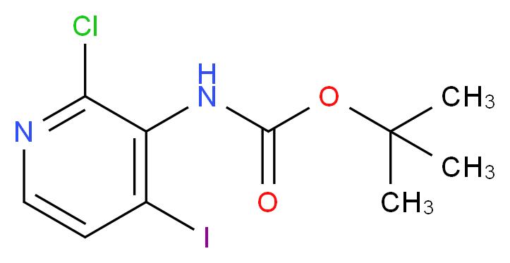(2-Chloro-4-iodo-pyridin-3-yl)-carbamic acid tert-butyl ester_分子结构_CAS_855784-39-3)