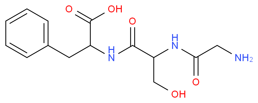2-[2-(2-aminoacetamido)-3-hydroxypropanamido]-3-phenylpropanoic acid_分子结构_CAS_87494-17-5