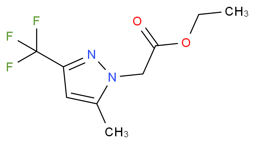 ethyl 2-[5-methyl-3-(trifluoromethyl)-1H-pyrazol-1-yl]acetate_分子结构_CAS_299405-24-6