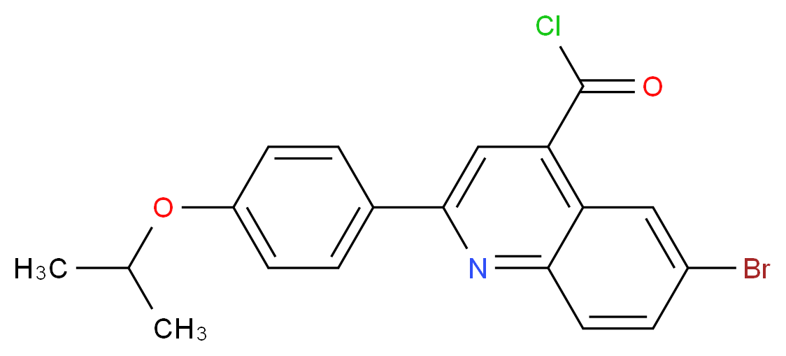 6-Bromo-2-(4-isopropoxyphenyl)quinoline-4-carbonyl chloride_分子结构_CAS_)