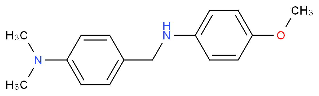 4-{[(4-methoxyphenyl)amino]methyl}-N,N-dimethylaniline_分子结构_CAS_13159-99-4