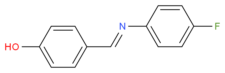 4-(((4-Fluorophenyl)imino)methyl)phenol_分子结构_CAS_3382-63-6)