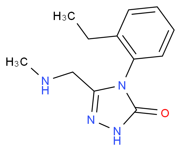 4-(2-ethylphenyl)-5-[(methylamino)methyl]-2,4-dihydro-3H-1,2,4-triazol-3-one_分子结构_CAS_)