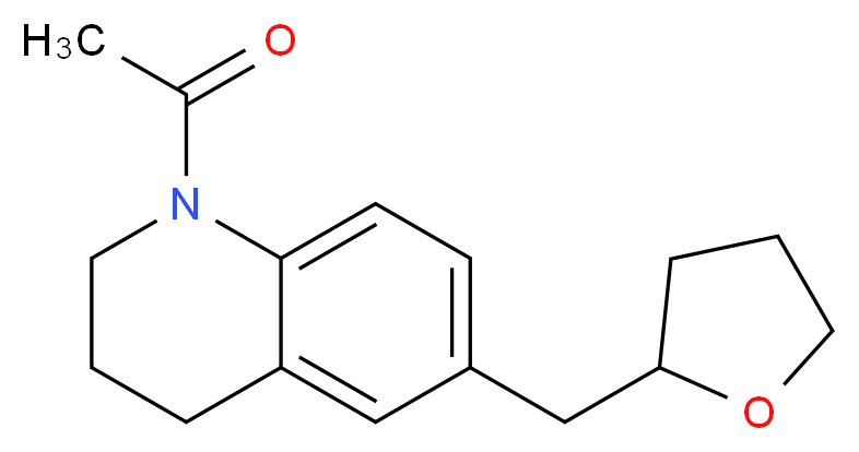 1-acetyl-6-(tetrahydrofuran-2-ylmethyl)-1,2,3,4-tetrahydroquinoline_分子结构_CAS_)