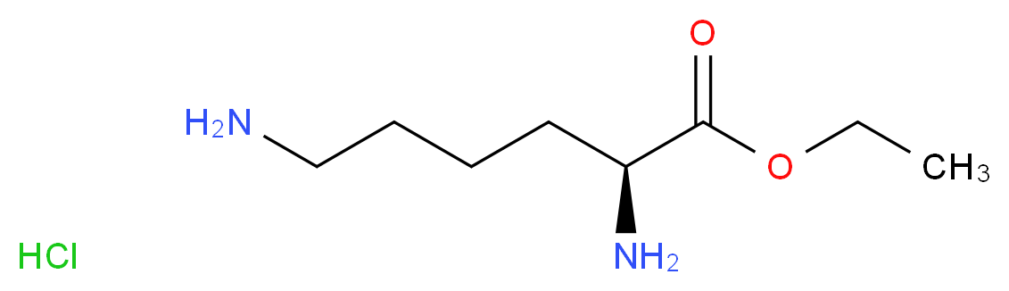 ethyl (2S)-2,6-diaminohexanoate hydrochloride_分子结构_CAS_3844-53-9