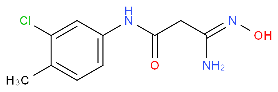 N-(3-chloro-4-methylphenyl)-2-[(Z)-N'-hydroxycarbamimidoyl]acetamide_分子结构_CAS_219528-42-4