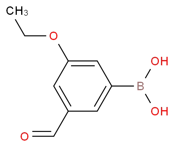 (3-ethoxy-5-formylphenyl)boronic acid_分子结构_CAS_1072952-04-5