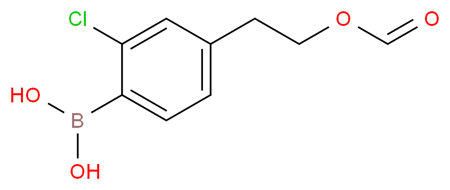 {2-chloro-4-[2-(formyloxy)ethyl]phenyl}boronic acid_分子结构_CAS_913835-94-6