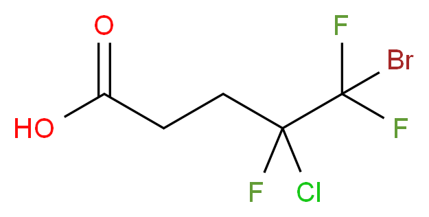 5-bromo-4-chloro-4,5,5-trifluoropentanoic acid_分子结构_CAS_232602-79-8