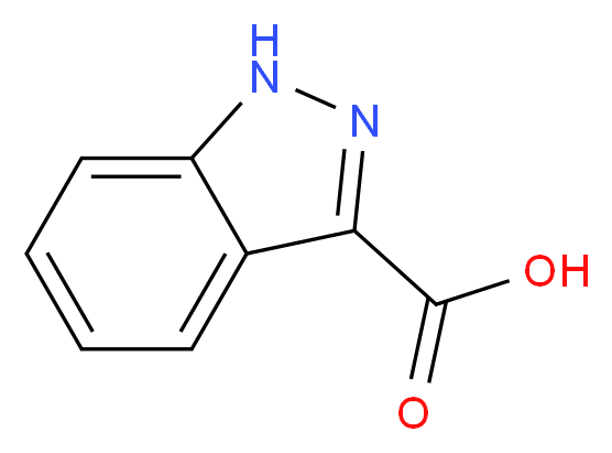 1H-Indazole-3-carboxylic acid_分子结构_CAS_)