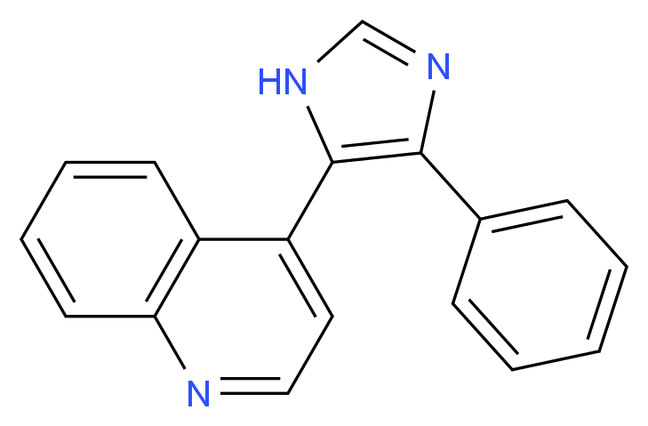 4-(4-phenyl-1H-imidazol-5-yl)quinoline_分子结构_CAS_)