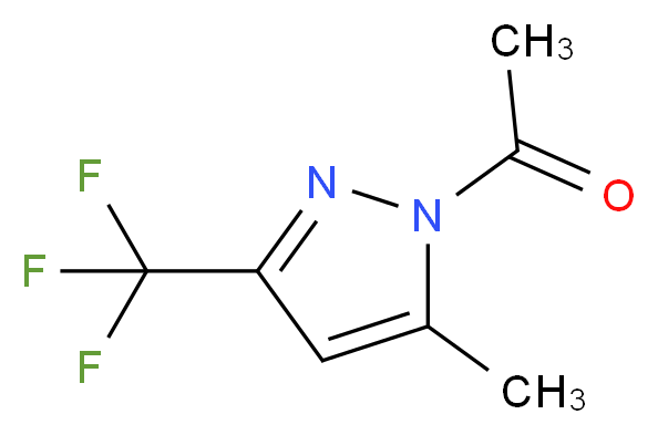 1-Acetyl-5(3)-methyl-3(5)-(trifluoromethyl)pyrazole_分子结构_CAS_)