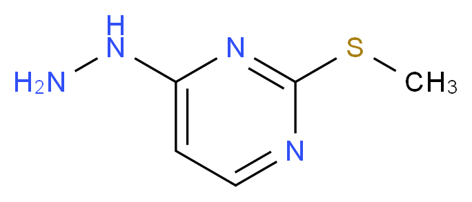 4-hydrazinyl-2-(methylsulfanyl)pyrimidine_分子结构_CAS_104408-29-9