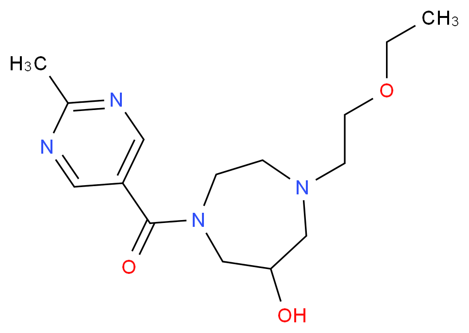 1-(2-ethoxyethyl)-4-[(2-methylpyrimidin-5-yl)carbonyl]-1,4-diazepan-6-ol_分子结构_CAS_)