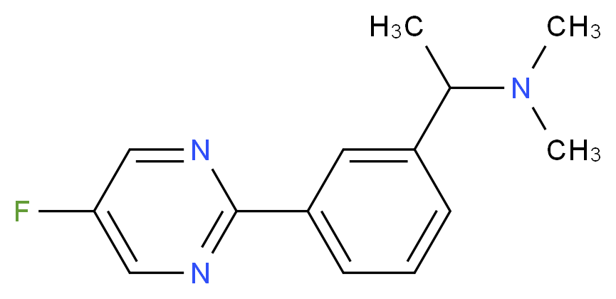 1-[3-(5-fluoropyrimidin-2-yl)phenyl]-N,N-dimethylethanamine_分子结构_CAS_)