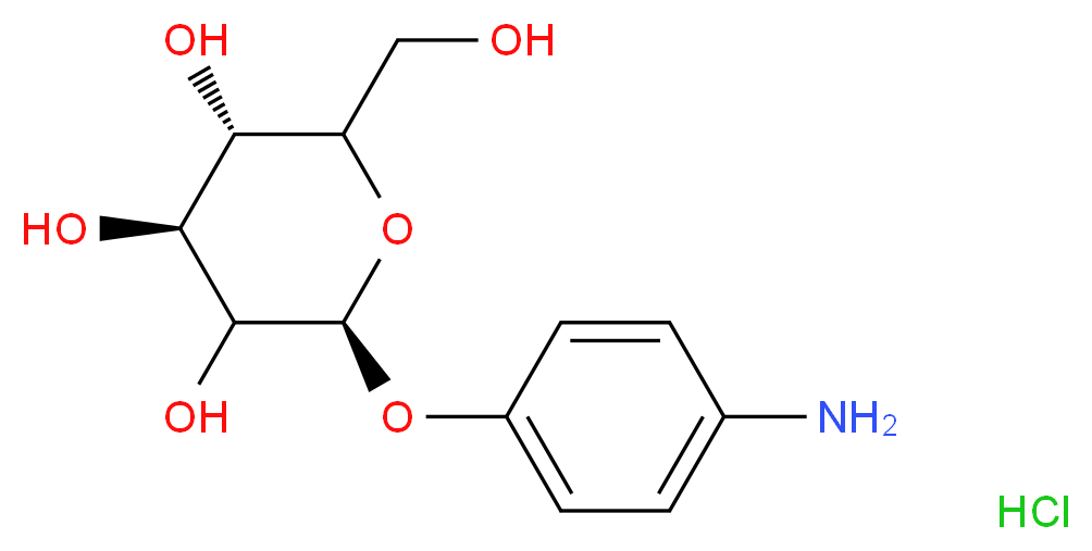 (2S,4S,5S)-2-(4-aminophenoxy)-6-(hydroxymethyl)oxane-3,4,5-triol hydrochloride_分子结构_CAS_210049-18-6