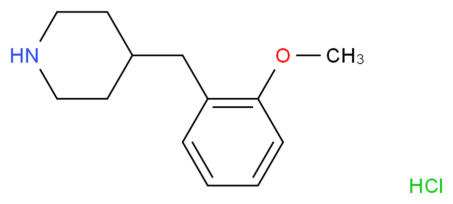 4-[(2-methoxyphenyl)methyl]piperidine hydrochloride_分子结构_CAS_)