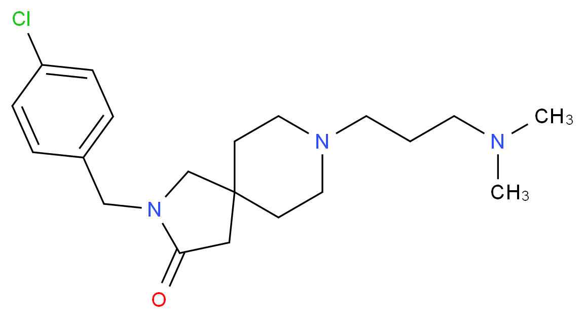 2-(4-chlorobenzyl)-8-[3-(dimethylamino)propyl]-2,8-diazaspiro[4.5]decan-3-one_分子结构_CAS_)