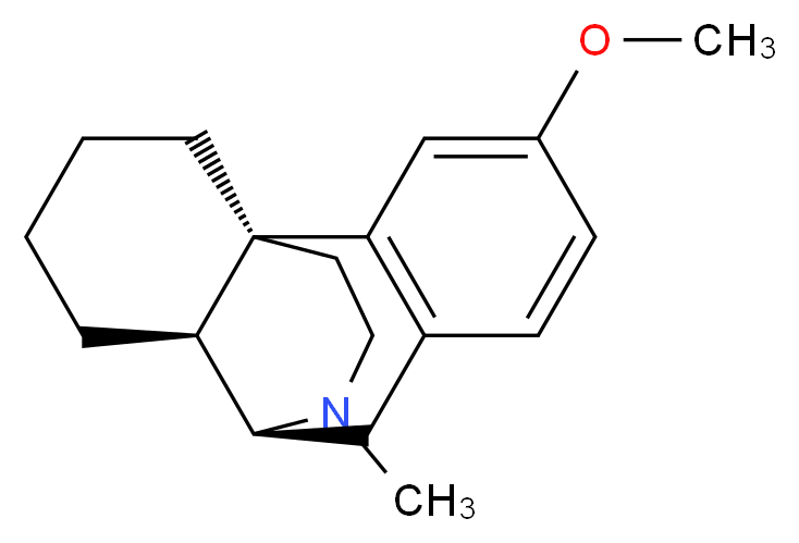 (1S,9S,10S)-4-methoxy-17-methyl-17-azatetracyclo[7.5.3.0^{1,10}.0^{2,7}]heptadeca-2(7),3,5-triene_分子结构_CAS_125-71-3