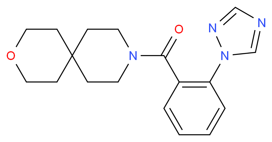 9-[2-(1H-1,2,4-triazol-1-yl)benzoyl]-3-oxa-9-azaspiro[5.5]undecane_分子结构_CAS_)