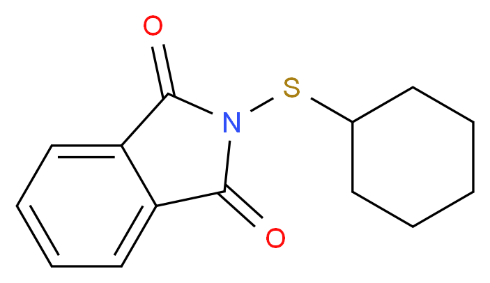 2-(cyclohexylsulfanyl)-2,3-dihydro-1H-isoindole-1,3-dione_分子结构_CAS_17796-82-6