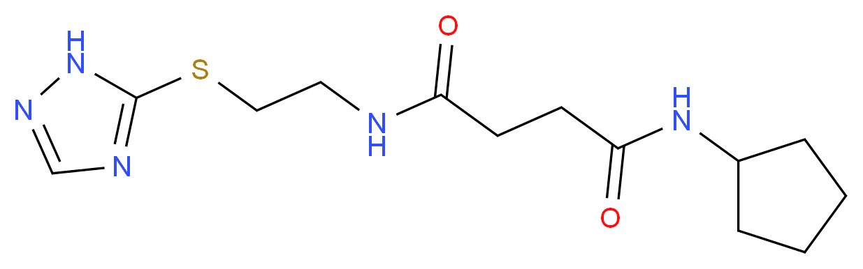 N-cyclopentyl-N'-[2-(1H-1,2,4-triazol-5-ylthio)ethyl]succinamide_分子结构_CAS_)