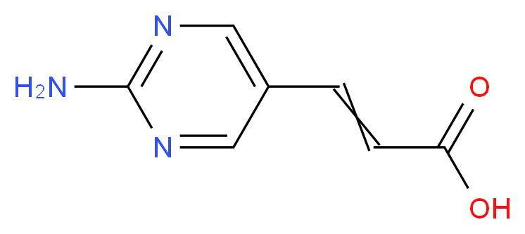 3-(2-aminopyrimidin-5-yl)prop-2-enoic acid_分子结构_CAS_335030-80-3