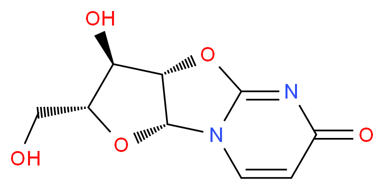 (2R,4R,5R,6S)-5-hydroxy-4-(hydroxymethyl)-3,7-dioxa-1,9-diazatricyclo[6.4.0.0^{2,6}]dodeca-8,11-dien-10-one_分子结构_CAS_3736-77-4