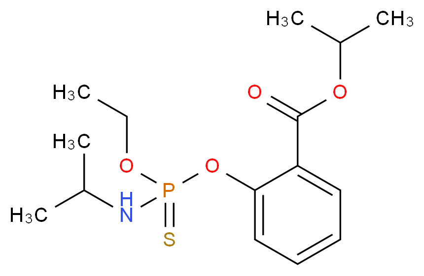 propan-2-yl 2-({ethoxy[(propan-2-yl)amino]sulfanylidene-λ<sup>5</sup>-phosphanyl}oxy)benzoate_分子结构_CAS_25311-71-1