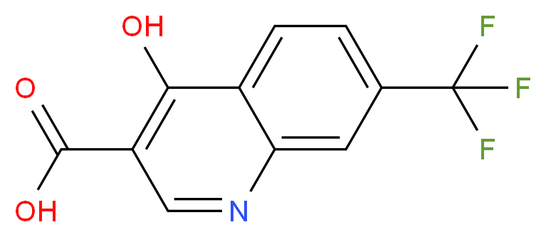 4-羟基-7-三氟甲基-3-喹啉羧酸_分子结构_CAS_574-92-5)