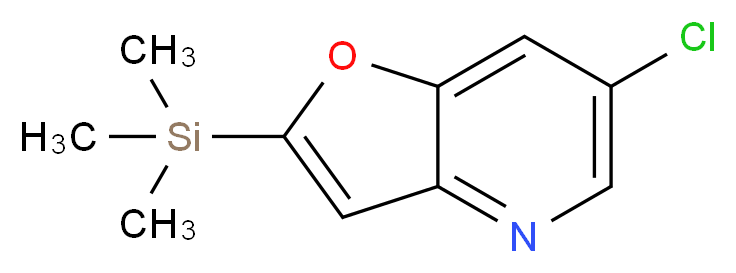 6-chloro-2-(trimethylsilyl)furo[3,2-b]pyridine_分子结构_CAS_1186310-77-9