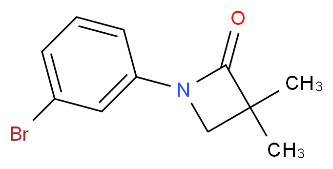 1-(3-Bromophenyl)-3,3-dimethyl-2-azetanone_分子结构_CAS_)