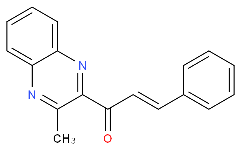 (2E)-1-(3-methylquinoxalin-2-yl)-3-phenylprop-2-en-1-one_分子结构_CAS_80109-63-3