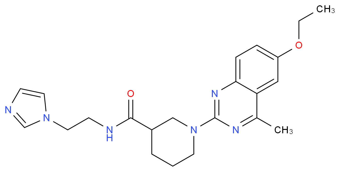1-(6-ethoxy-4-methyl-2-quinazolinyl)-N-[2-(1H-imidazol-1-yl)ethyl]-3-piperidinecarboxamide_分子结构_CAS_)