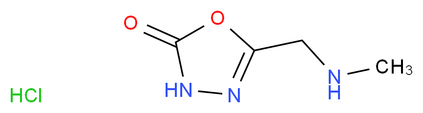 5-[(methylamino)methyl]-2,3-dihydro-1,3,4-oxadiazol-2-one hydrochloride_分子结构_CAS_1046079-42-8