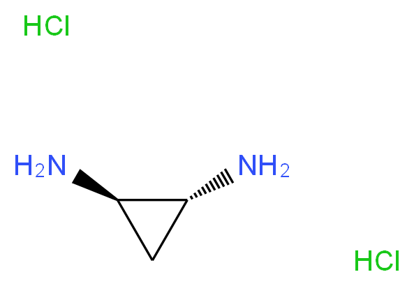 (1R,2R)-cyclopropane-1,2-diamine dihydrochloride_分子结构_CAS_3187-76-6