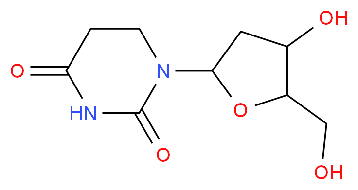 1-[4-hydroxy-5-(hydroxymethyl)oxolan-2-yl]-1,3-diazinane-2,4-dione_分子结构_CAS_5626-99-3