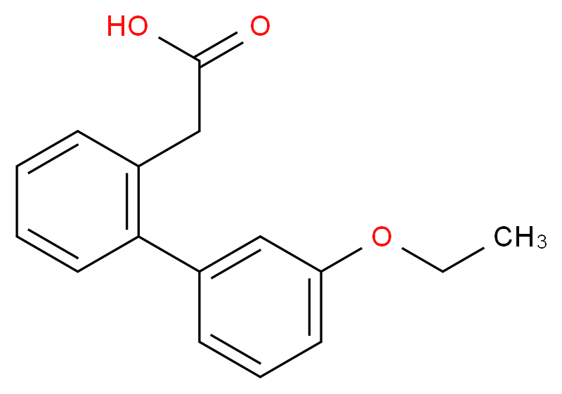 2-[2-(3-ethoxyphenyl)phenyl]acetic acid_分子结构_CAS_669713-68-2