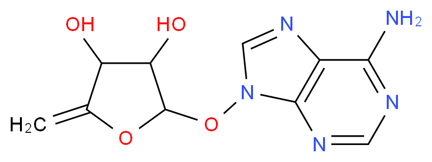 2-[(6-amino-9H-purin-9-yl)oxy]-5-methylideneoxolane-3,4-diol_分子结构_CAS_2004-04-8